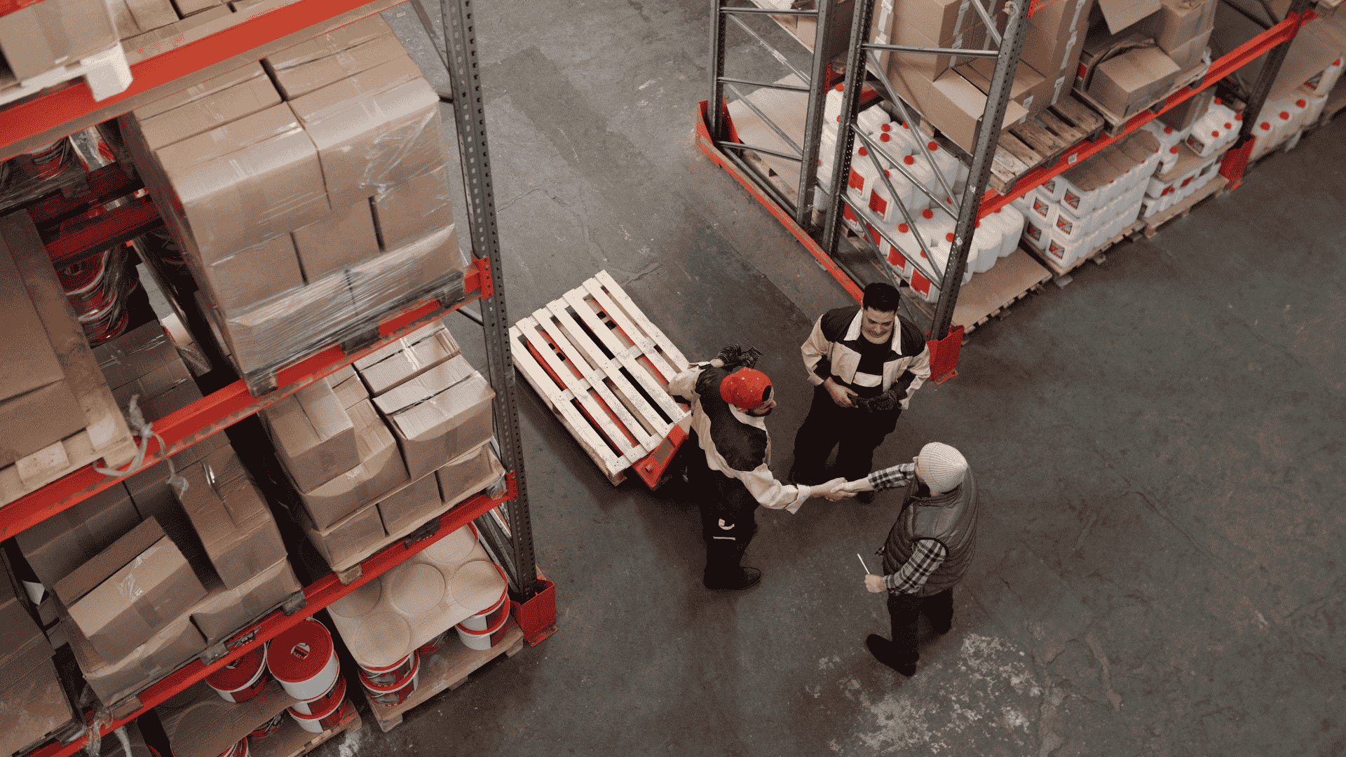 home workers handshake